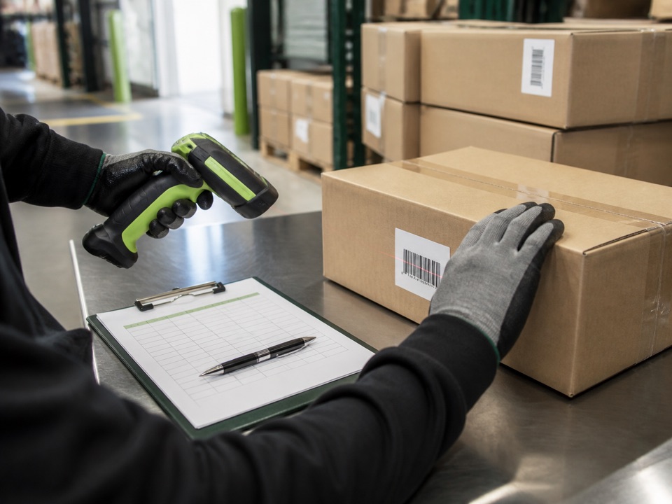 Associate scanning newly received cartons
